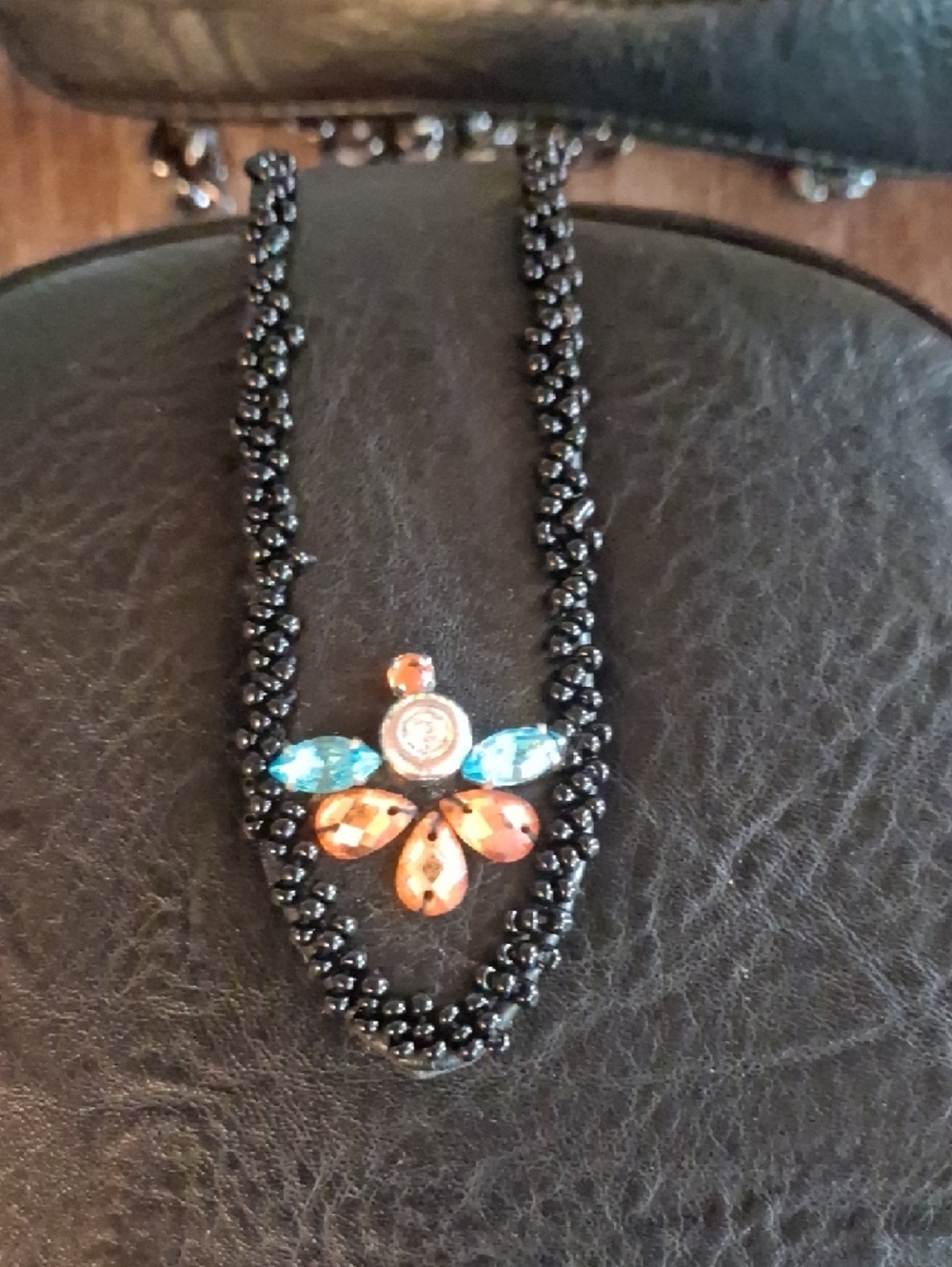 Mary Frances Multicolor Beaded Sugar Skull Crossbody with Floral Accents - Picture 7 of 10